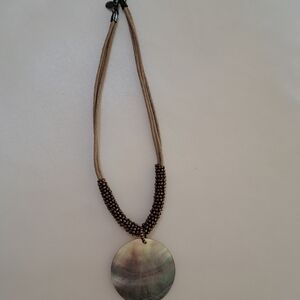 Lia Sophia Bohemian Hippie Abalone Shell Necklace